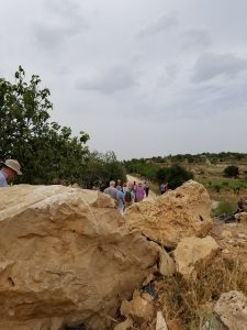 Boulders on road to Tent of Nations
